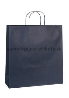 Papierová taška 45x14,5x48 cm s krútenými papierovými držadlami, modrá