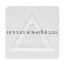 Etikety na kotouči 22x22 mm slepecké, plastický trojuholník 18x18x18 mm