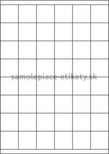 Etikety PRINT 35x35 mm (100xA4) - zrkadlovo lesklá strieborná polyesterová fólia