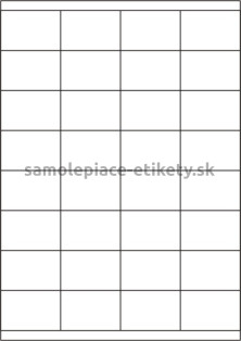 Etikety PRINT 52,5x35 mm (100xA4) - zrkadlovo lesklá strieborná polyesterová fólia