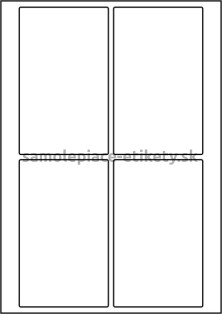 Etikety PRINT 85x140 mm (100xA4) - zrkadlovo lesklá strieborná polyesterová fólia