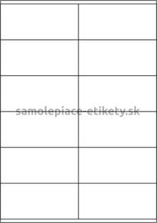 Etikety PRINT 105x48 mm (100xA4) - zrkadlovo lesklá strieborná polyesterová fólia