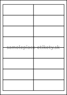 Etikety PRINT 96,5x33,8 mm (100xA4) - zrkadlovo lesklá strieborná polyesterová fólia