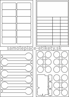 Ľubovoľný rozmer a tvar etikiet - etikety PRINT biely štuktúrovaný papier (hárok A3)
